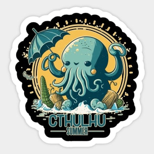 Cthulhu Summer - Summer Madness with Cthulhu Sticker